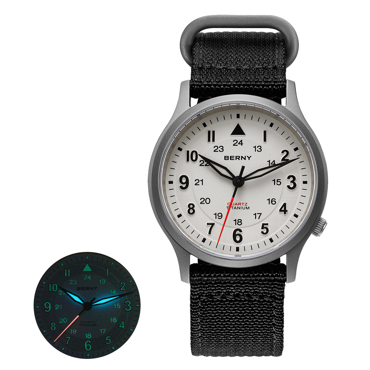 Titanium Sport Watch - BERNY นาฬิกาไทเทเนียมสำหรับผู้ชายคลาสสิก เมนส์ ฟิลด์ วอทช์ อีซี่