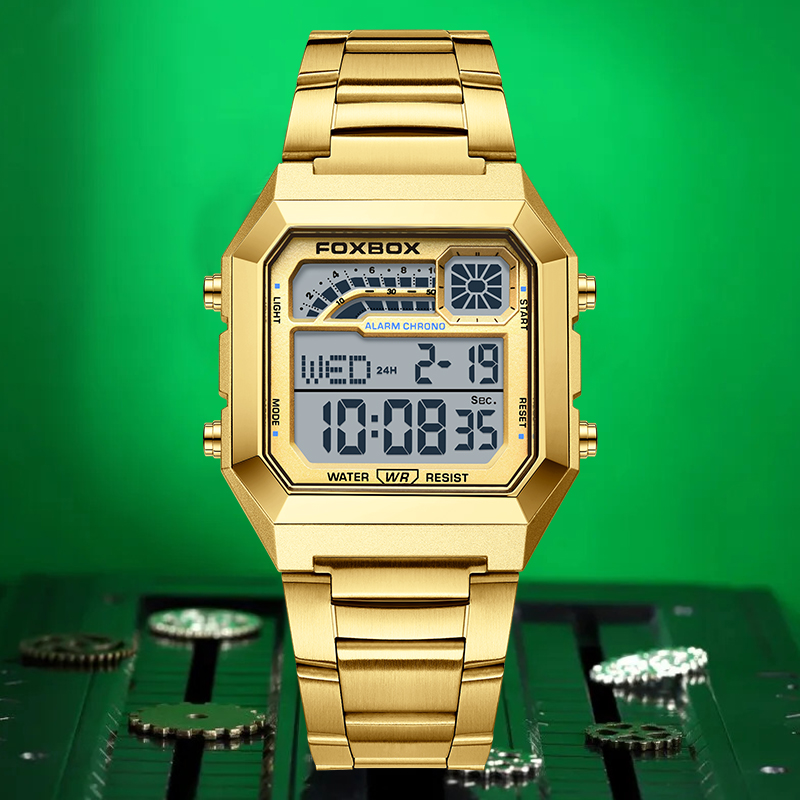 Luxury Watch Hd - นาฬิกาข้อมือดิจิตอลแฟชั่นหรูหรา FOXBOX LIGE สำหรับผู้ชาย สไตล์ลำลอง สปอร์ต