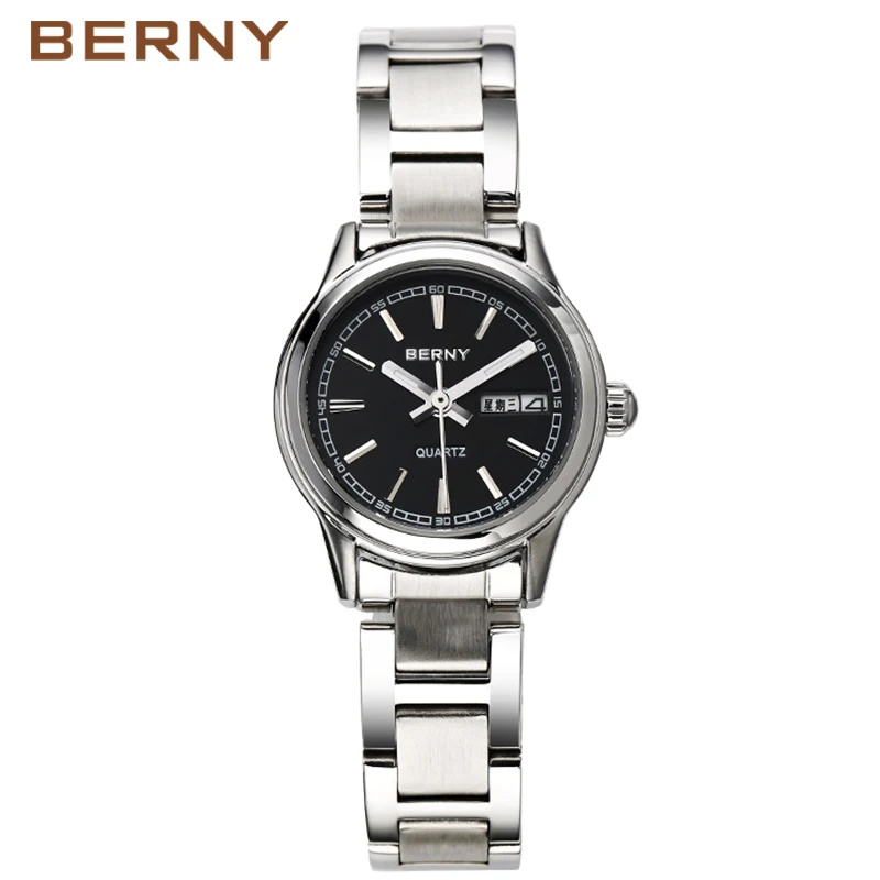 Luxury Watch Japan - BERNY นาฬิกาสุภาพสตรีสุดหรูนาฬิกาญี่ปุ่นแฟชั่นผู้หญิงนาฬิกาข้อมือควอตซ์อัตโนมัติสร้อยข้อมือนาฬิกาหญิง 3ATM กันน้ำ