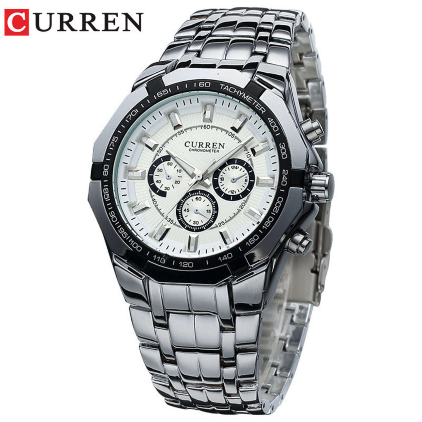 Luxury Watch Japan - CURREN ผู้ชายแบรนด์หรูทหารกีฬาบุรุษนาฬิกาเหล็กควอตซ์นาฬิกาผู้ชายนาฬิกากันน้ำธุรกิจนาฬิกาเรลิโอ มาสคูลิโน
