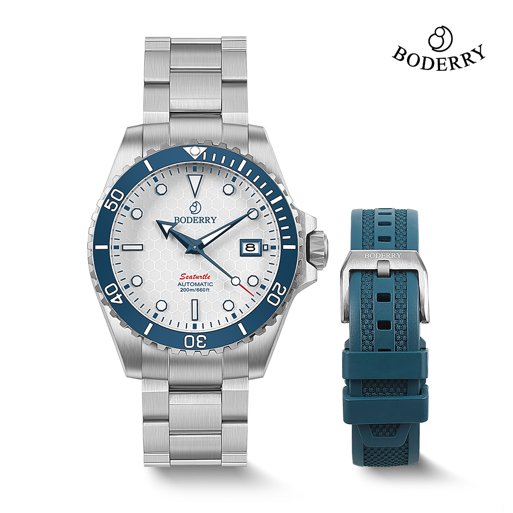 Titanium Sport Watch - นาฬิกาข้อมือผู้ชาย Boderry Titanium Diver ระบบอัตโนมัติ สำหรับ