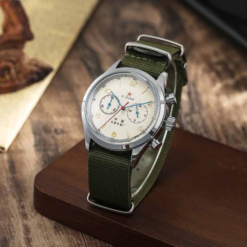 Chronograph Flyback Watch - นาฬิกานักบินปี 1963 ขนาด 42 มม. นาฬิกาผู้ชาย