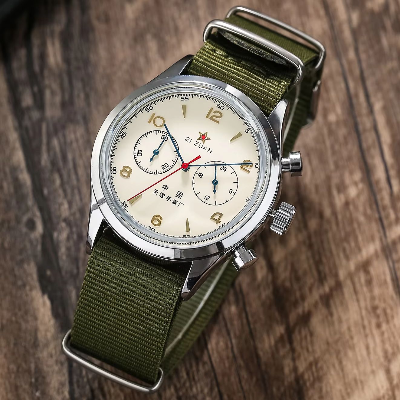 Chronograph Flyback Watch - นาฬิกาข้อมือผู้ชาย รุ่น 1963 ไพล็อต ออโตเมติก ขนาด