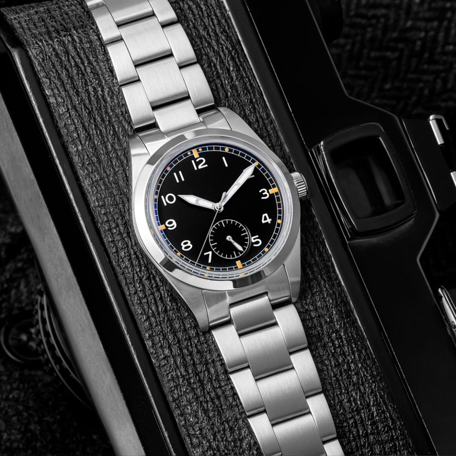 Luxury Watch It - ADDIESDIVE สแตนเลสสตีลญี่ปุ่น VH60 นาฬิกาควอตซ์กระจกบับเบิ้ลกระจก C3/BGW9 ซุปเปอร์ลูมินัสนาฬิกา