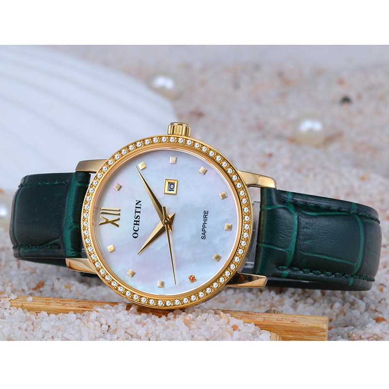 Luxury Watch Japan - ผู้หญิง OCHSTIN นาฬิกาญี่ปุ่นควอตซ์เพชรคริสตัล Mother Of Pearl