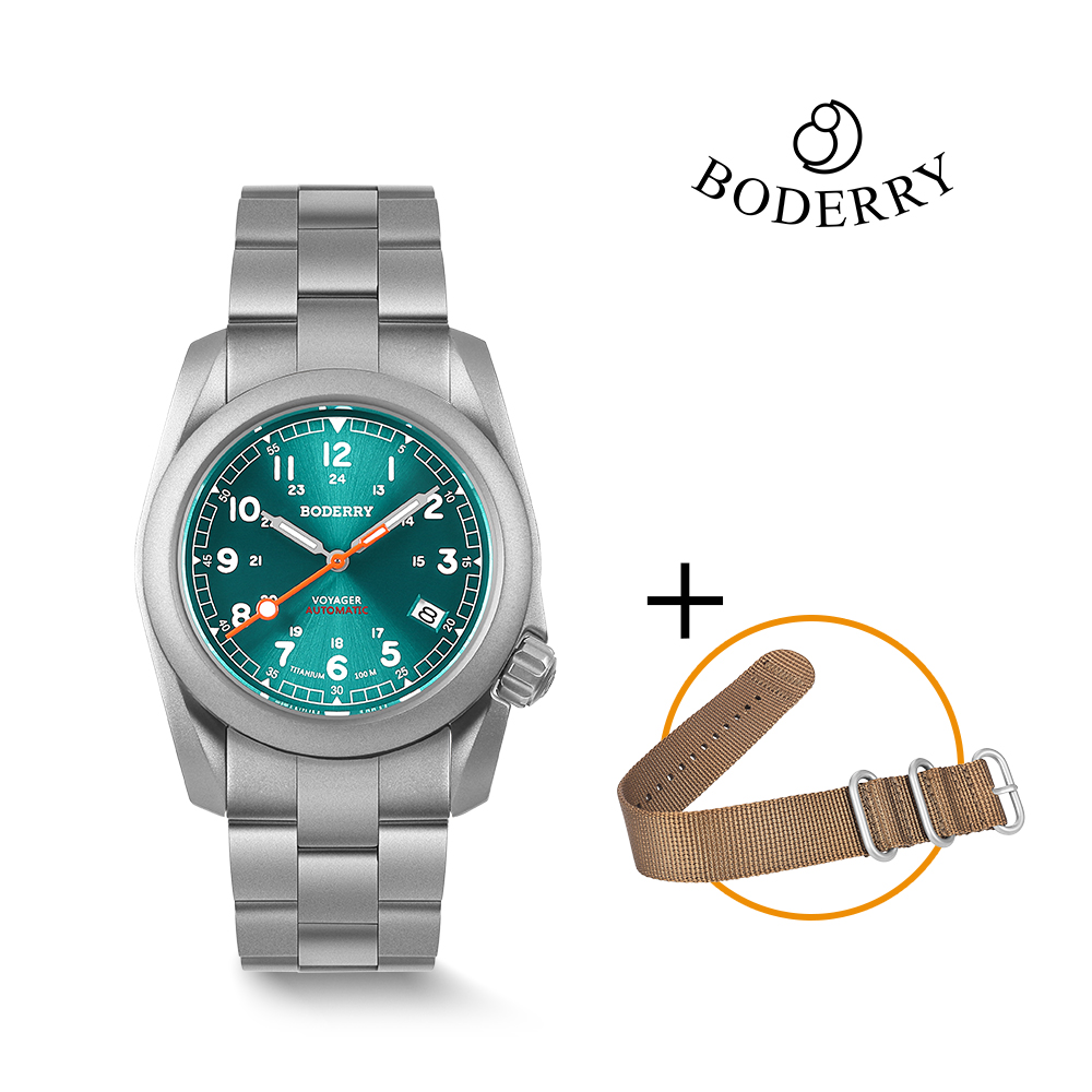 Titanium Sport Watch - นาฬิกาข้อมือดำน้ำอัตโนมัติ Boderry Field รุ่น Titanium สำหรับกลไก