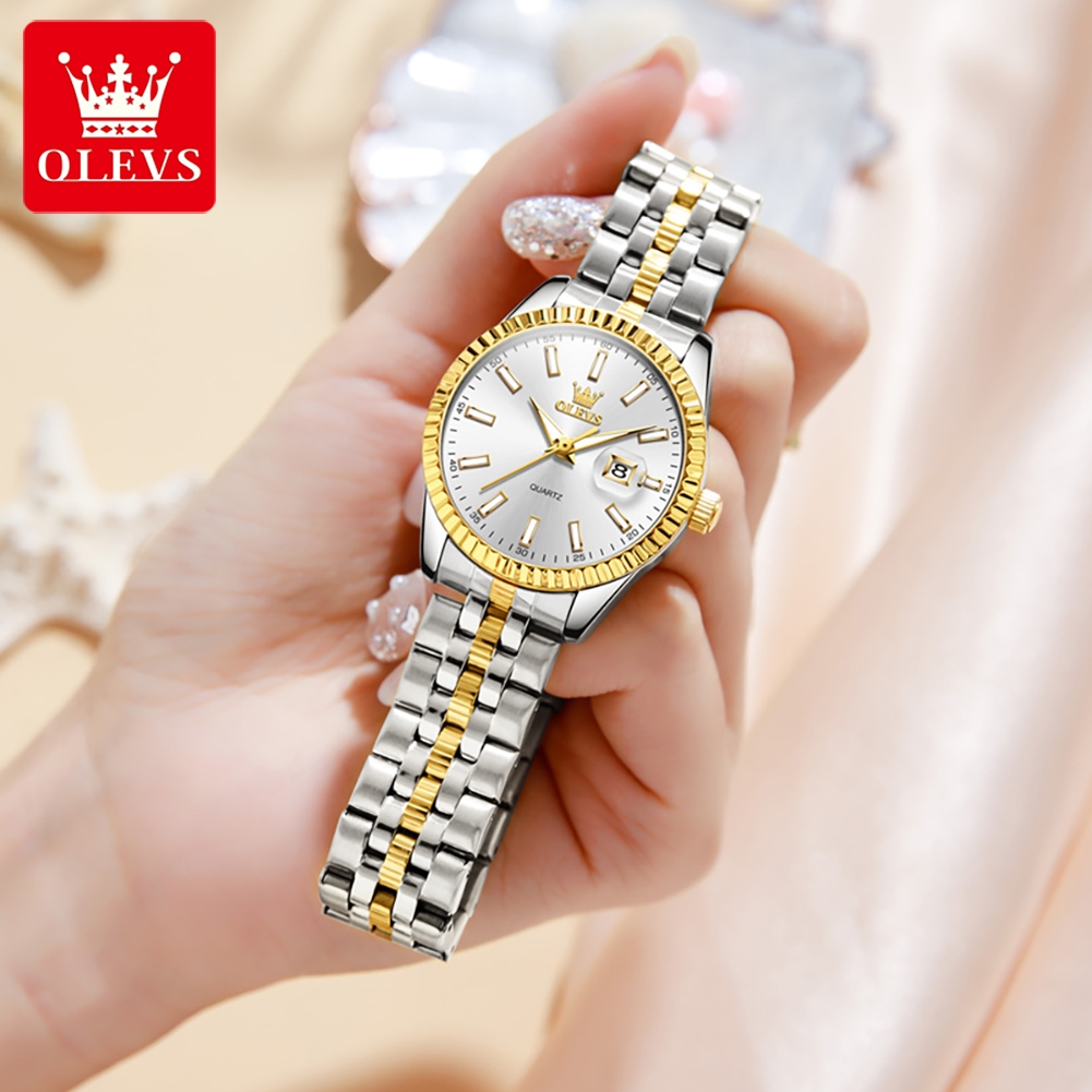 Luxury Watch Hd - นาฬิกา OLEVS 5593 สำหรับผู้หญิง แบรนด์หรู นาฬิกาควอตซ์
