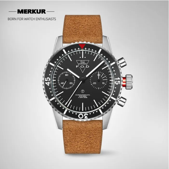 Chronograph Flyback Watch - Merkur Retro 70 Vintage Chronograph ผู้ชาย