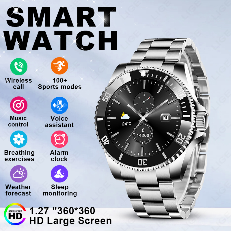 LIGE 2026 สมาร์ทวอทช์ หน้าจอ H - Luxury Watch Hd บทวิจารณ์และราคา