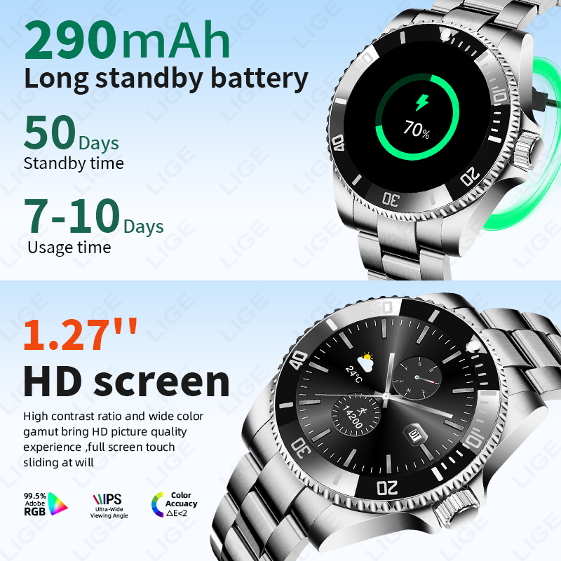 LIGE 2026 สมาร์ทวอทช์ หน้าจอ H - Luxury Watch Hd บทวิจารณ์และราคา