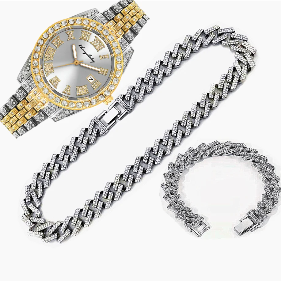 นาฬิกาหรูหราแบบฝังเพชร 3 เรือน - Luxury Watch Miami บทวิจารณ์และราคา