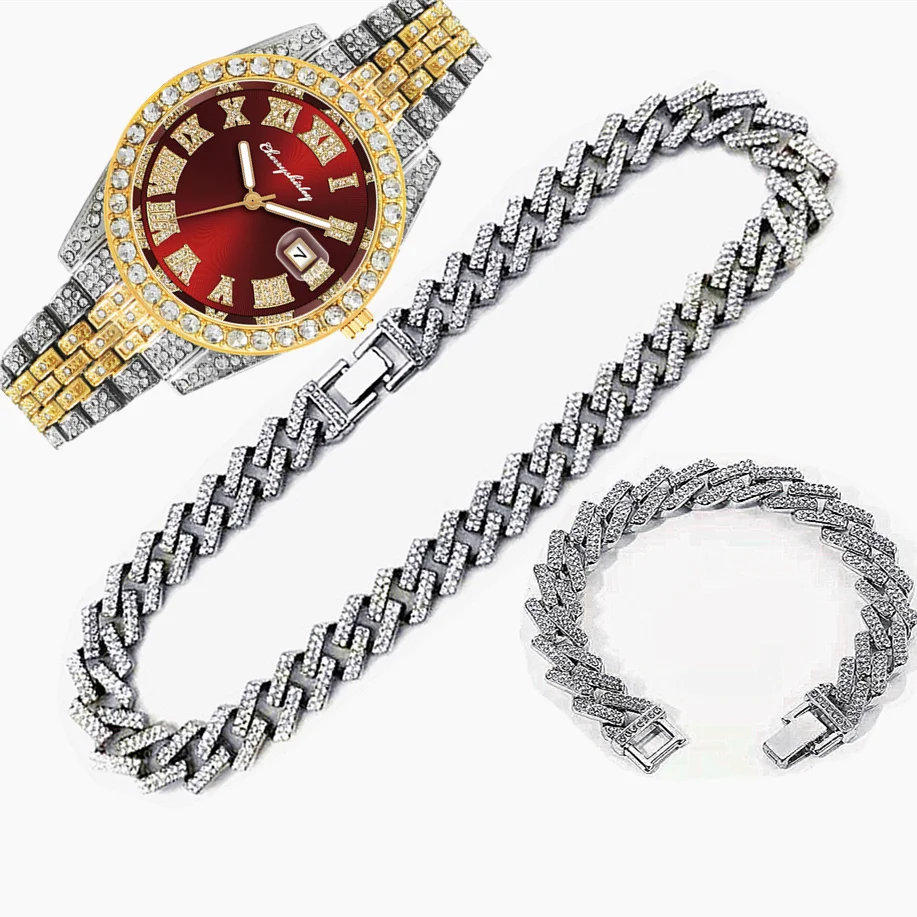นาฬิกาหรูหราแบบฝังเพชร 3 เรือน - Luxury Watch Miami บทวิจารณ์และราคา