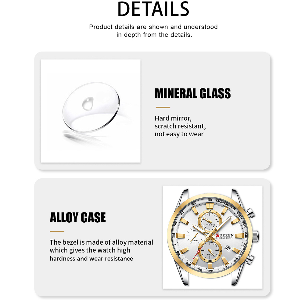 นาฬิกาข้อมือผู้ชาย CURREN หรูห - Luxury Watch Japan บทวิจารณ์และราคา