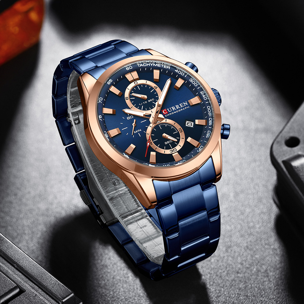 นาฬิกาข้อมือผู้ชาย CURREN หรูห - Luxury Watch Japan บทวิจารณ์และราคา