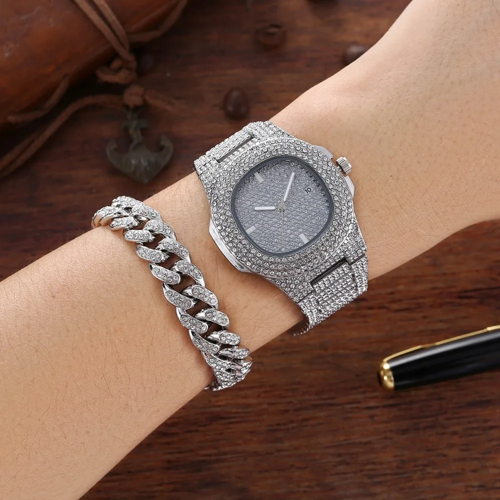 ชุดนาฬิกาและสร้อยข้อมือสีทองให - Luxury Watch Miami บทวิจารณ์และราคา