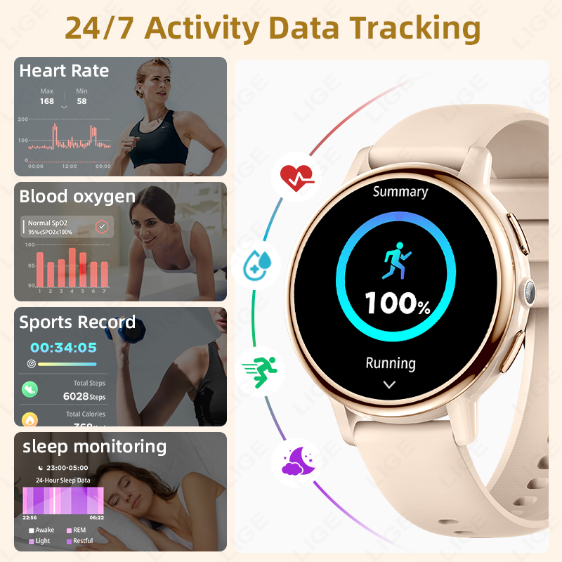 2026 LIGE ผู้หญิงนาฬิกาสมาร์ทห - Luxury Watch Hd บทวิจารณ์และราคา