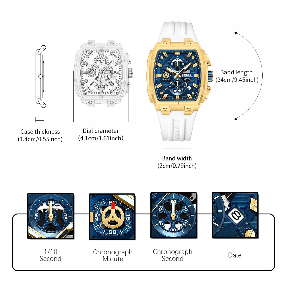 CURREN นาฬิกาวินเทจสุดหรูสำหรั - Luxury Watch Japan บทวิจารณ์และราคา