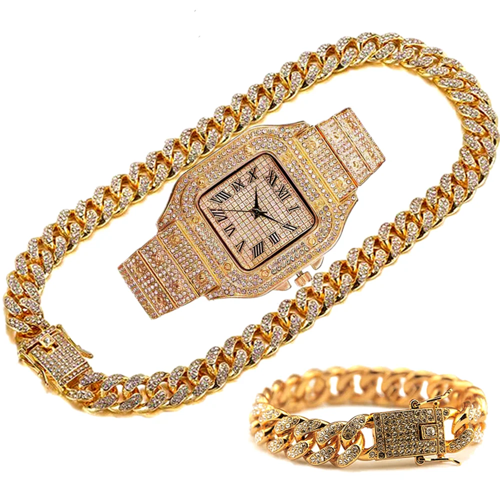 สร้อยคอทองคำแบบคิวบาประดับเพชร - Luxury Watch Miami บทวิจารณ์และราคา