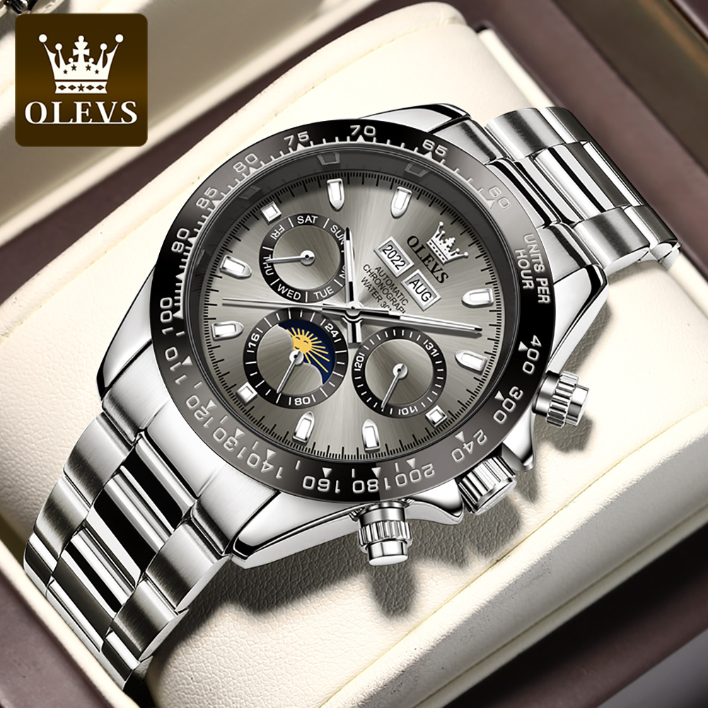 OLEVS 6654 Luxury Mens นาฬิกา  - Chronograph Flyback Watch บทวิจารณ์และราคา